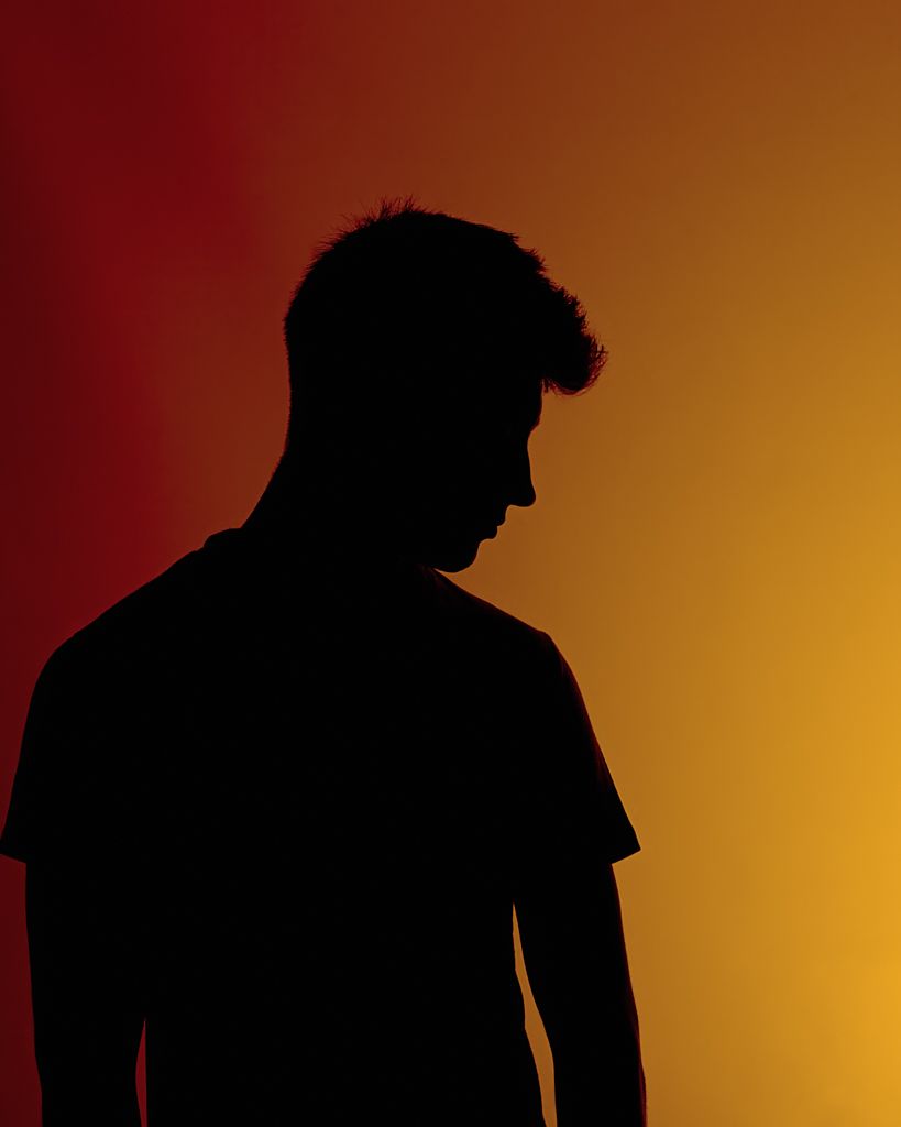 Male model portrait silhouette